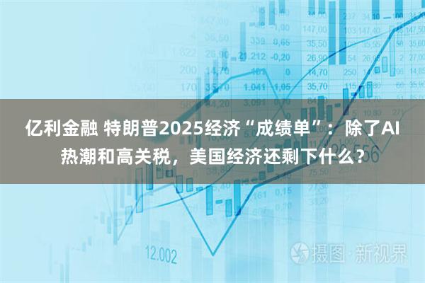 亿利金融 特朗普2025经济“成绩单”:除了AI热潮和高关税,美国经济还剩下什么?